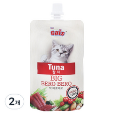 더캣츠 고양이 빅베로베로 짜먹는 간식 파우치, 참치, 85g, 2개