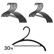 SUGARLAB 甘蔗圓弧形衣架, 黑色, 30個
