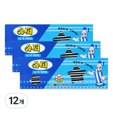 지구화학 슈퍼색연필 낱색 검정 12p, 1색, 12개