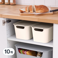 EZLIVING 多功能食品儲藏室收納箱, 象牙白, 7.5L, 10個