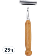 Comery 木柄一次性剃須刀 B0969, 25個, 1入