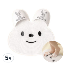 모드심플 발마사지 각질 제거 풋브러쉬 화이트, 1개입, 5개, 400g