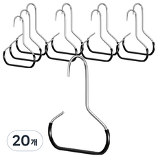 Vinty Corner 防滑環形衣帽內衣收納掛架, 黑色, 20個