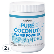 잠백이 퓨어 코코넛 워터 파우더, 400g, 2개
