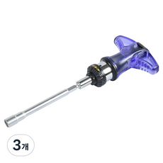 sunkey 長套筒棘輪螺絲起子 藍色 SLR-80B, 3個
