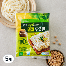 풀무원 식물성 지구식단 납작 두유면, 150g, 5개