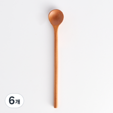 우디바인 롱안 우드 원형 롱 티스푼 20cm, 6개, 단품