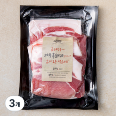 몬트락 흑돼지 미박등심 구이용 (냉장), 300g, 3개