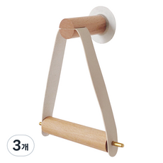 제이라이프 레더우드 스트랩 화장지 홀더, 3개
