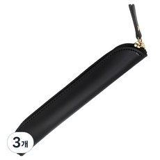 모던앳 애플펜슬 호환 가죽 슬림 필통, 블랙, 3개