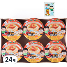 백제 흔한남매 김치쌀국수 + 띠부씰 랜덤발송, 24개, 58g