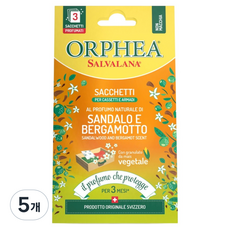 오르페아 퍼퓸 샤쉐 3p, 30g, 5개, 샌달앤버가못향