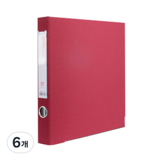 Alpha Web D型環活頁夾 A4 3孔 3cm AB948-7, 紅色, 6個