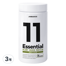 잠백이 에센셜 식물성 단백질 파우더 곡물맛, 750g, 3개