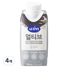 얼티브 균형영양식 흑임자맛, 200ml, 4개