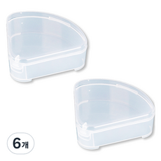 Dodorich 堅固三角形氣墊粉撲盒, 透明, 6個