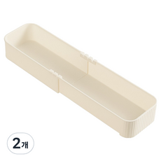 Solaf 可調式多用途收納整理託盤 M, 2個, 白色