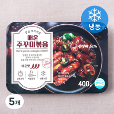 수산선생 한입 부드러운 매운 주꾸미볶음 (냉동), 400g, 5개