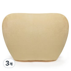 Ez2mk 극세사 벨벳 머리받침 목쿠션 MS-400, 베이지, 3개