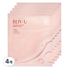 블리브유 콜라겐 바운싱 탄력 겔 마스크 28g, 5개입, 4개