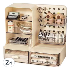 Allode 文具整理收納桌面裝飾 7格, TYPE06 黃色, 2個