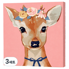 루아즈 DIY 쉬운 그림그리기 세트 20 x 20 cm, 10 꽃사슴, 3세트