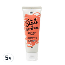 아모스프로페셔널 스타일익스프레션 크래프트 매트 왁스, 80ml, 5개