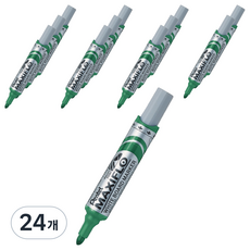 Pentel 飛龍文具 MAXLFLO 白板筆 MWL5M-D, 綠色, 24個