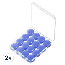 Alice Home 矽膠睡眠游泳防水耳塞 藍色圓形, 2個, 16入