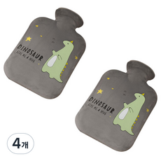 에버하우스 캐릭터 극세사 보온 물주머니 그레이 FREE(25.5 x 16 cm) 1L, 4개