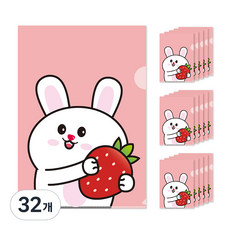 可愛設計L型文件夾, 兔子, 32個