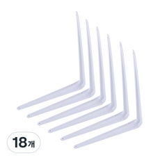 ETSHOP L型擱板支架 XL, 白色, 18個