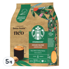 스타벅스 네오 하우스 블렌드 아메리카노 캡슐커피, 7.2g, 12개입, 5개