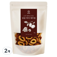 Yuhadam 韓國產香甜酥脆紅棗脆片, 50g, 2個