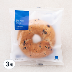 도제식빵 블루베리 베이글, 120g, 1개입, 3개
