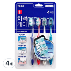 메디안 치석케어 칫솔, 4개, 4개입