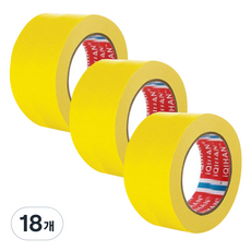 iQIHAN 彩色紙膠帶 50mm x 15m, 18個, 黃色