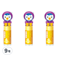 KM Pharmaceutical Pororo Petty 幼兒護唇膏, 香蕉香, 9個, 2.5g