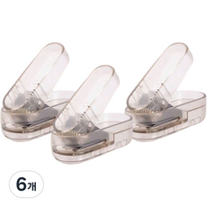 누사인 투명 원터치 미니 펀치 NS088S, 브라운, 6개