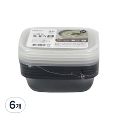 스완 다용도 죽용기 블랙 중형 720ml, 6개, 5개입