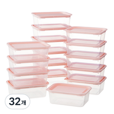comet 冷凍飯湯用微波爐方形容器 粉紅色 400ml, 單品, 32個