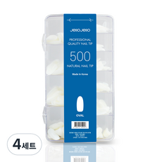 Jello Jello 人工指甲片 500p 組, 4個, 橢圓形自然