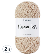misoknit 快樂露比 柔軟超細纖維睡眠編織線 80g, 121 淺米色, 2個