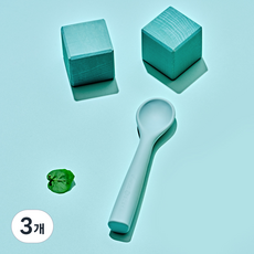 Glasslock 孩童矽膠湯匙, 3支, 薄荷綠
