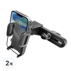 COSY 車用頭枕智慧型手機支架, 黑色, 2個