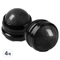 루아즈 핸드형 전신 지압 마사지볼 60 x 63 mm, 4개, 블랙