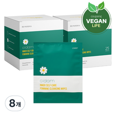 OLDam 女用私密濕紙巾 25包入, 125g, 8個