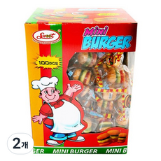 Sweet Mini Burger Jelly 100 包, 1000g, 2盒