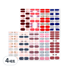 全甲片凝膠美甲貼套組, 9種, 4套