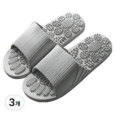 쿠쏘 쿠션감 있는 모던한 건강용 지압슬리퍼 A-1 230mm, 그레이, 3개